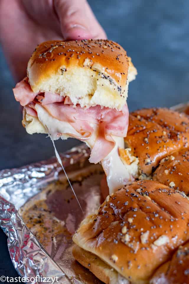 Ham and Cheese Sliders with swiss