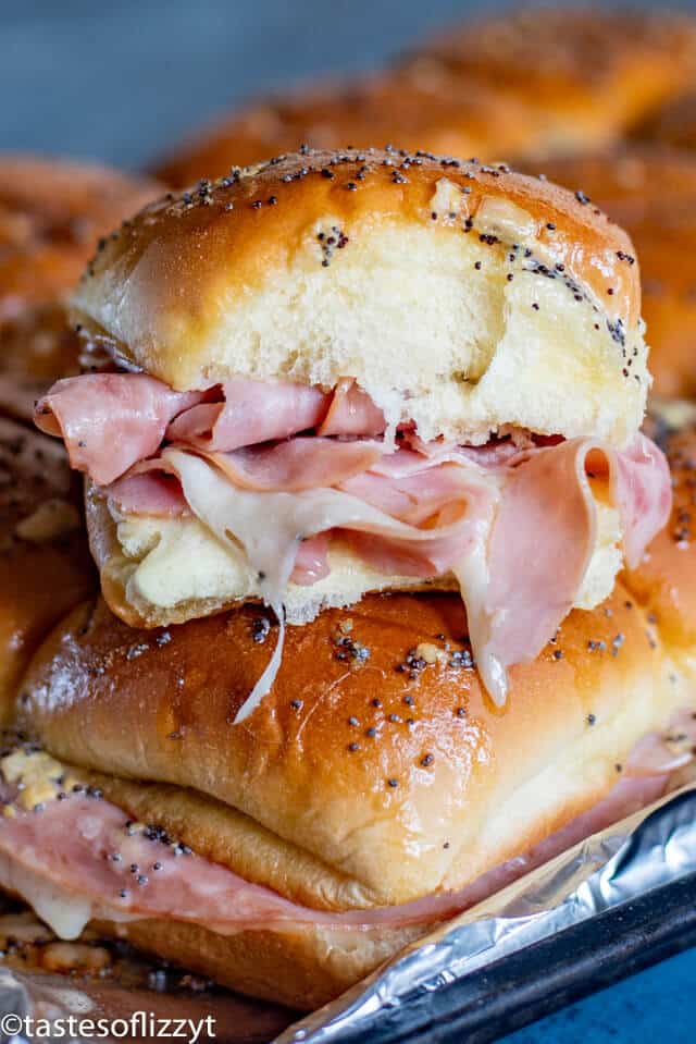 Ham and Cheese Sliders Recipe {Easy Baked Party Sandwiches}