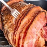 Honey Baked Ham Recipe with fork
