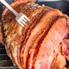 Honey Baked Ham Recipe with fork