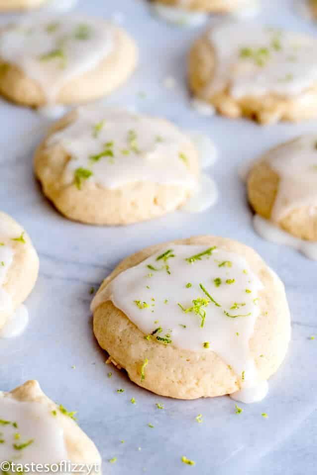 Key Lime Sugar Cookies with Key Lime Glaze {Easy Sugar Cookie Recipe}