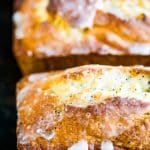 A close up of loaves of lemon bread