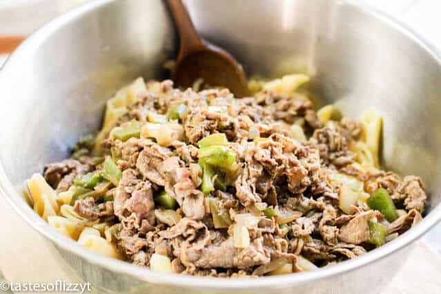 browned beef in a skillet