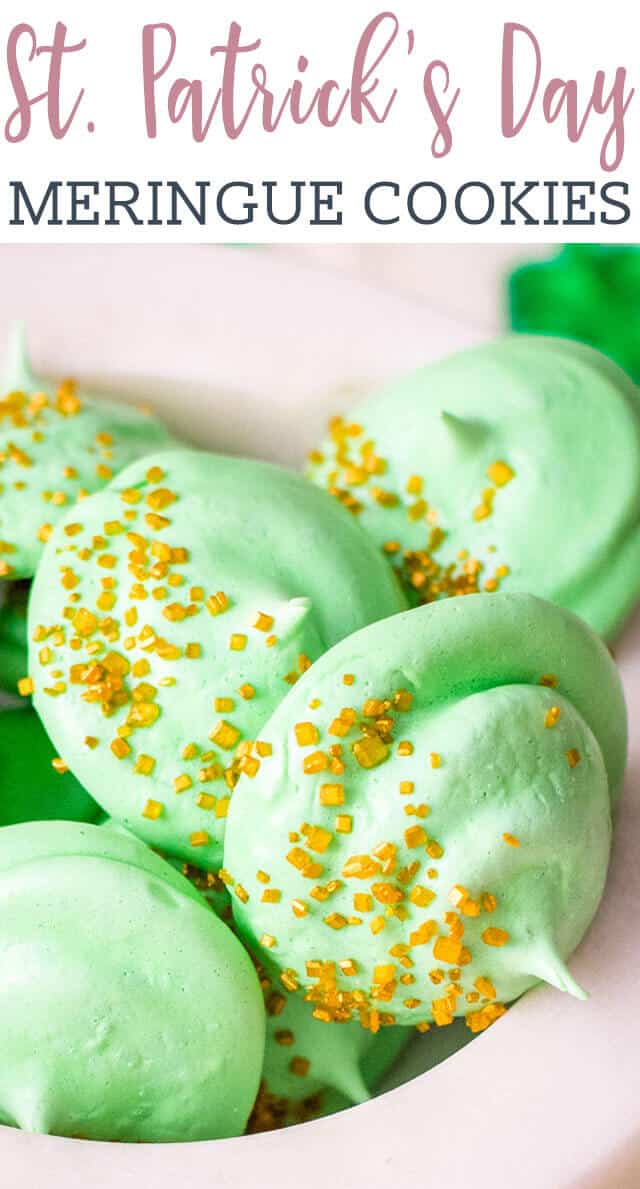 A close up of green meringue cookies 