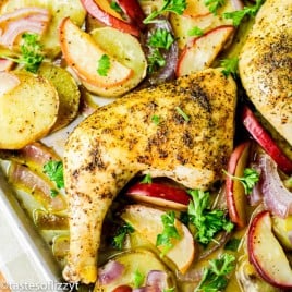 Apple Chicken Sheet Pan Dinner square image