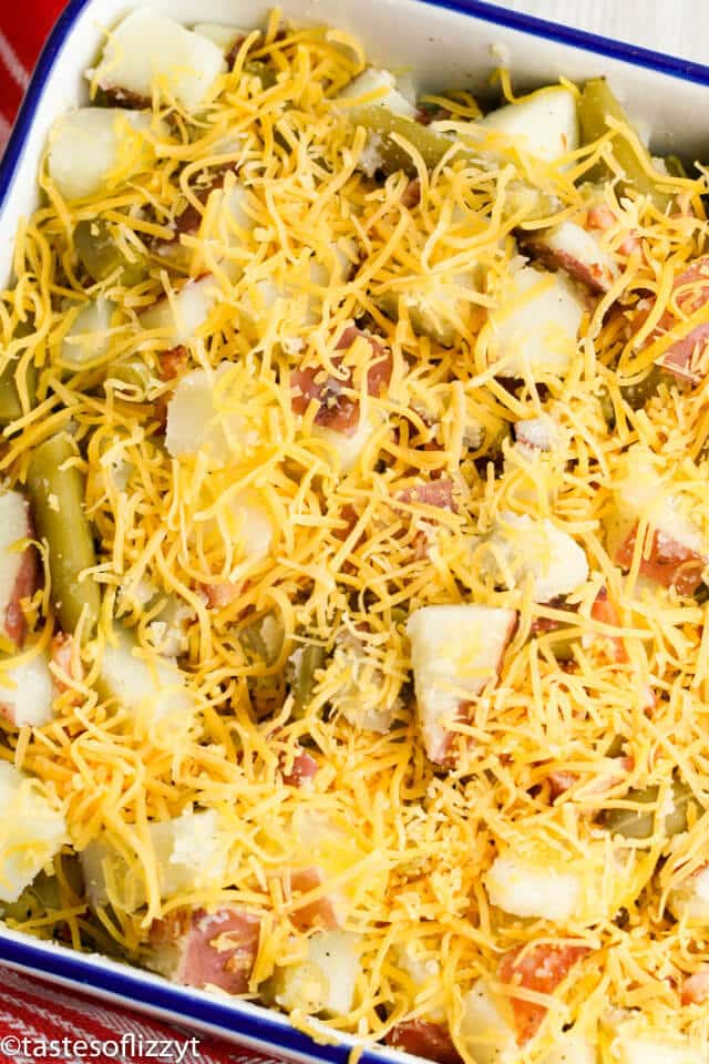 unbaked potato casserole