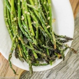 A close up of asparagus