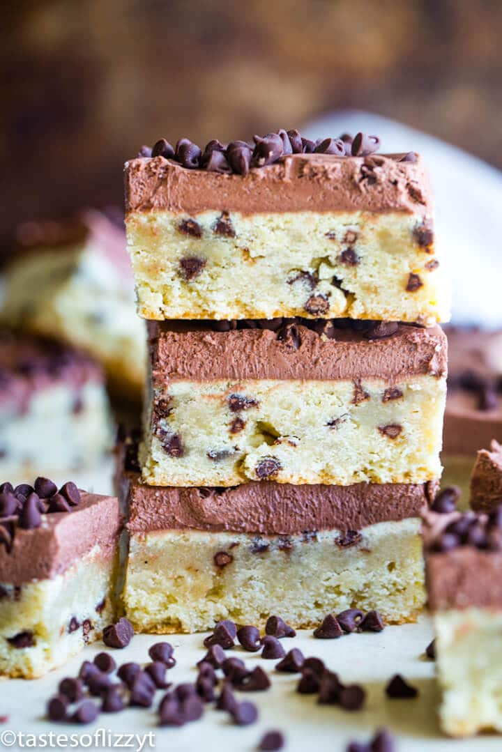 Chocolate Chip Sugar Cookie Bars Recipe {Easy Small Batch Dessert}