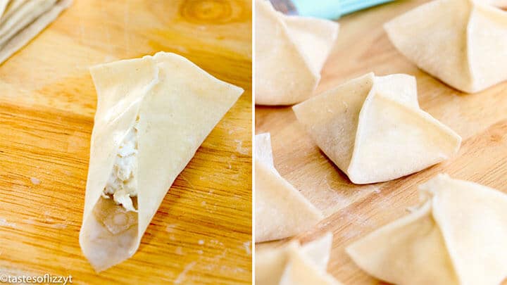 how to form crab rangoon