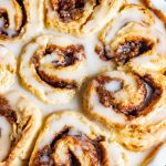 Easy Cinnamon Rolls with powdered sugar glaze