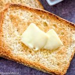 slice of English Muffin Bread with butter