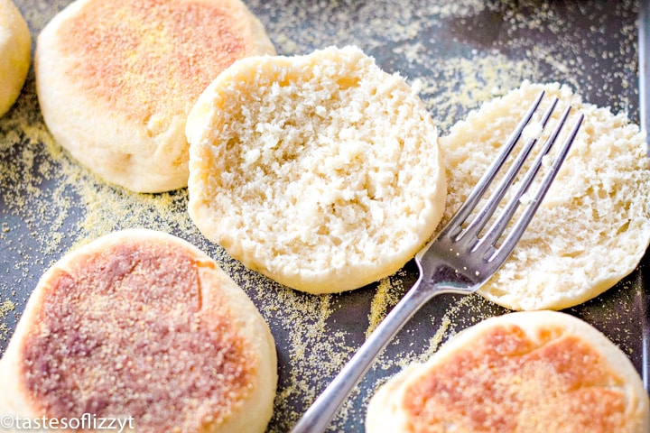 english muffin cut in half