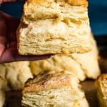 hand holding homemade biscuit