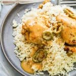 Instant Pot Honey Mustard Chicken on a plate