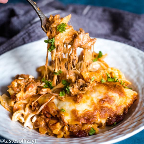 Lasagna Noodle Casserole {Dinner Recipe with Beef, Cheese & Noodles}