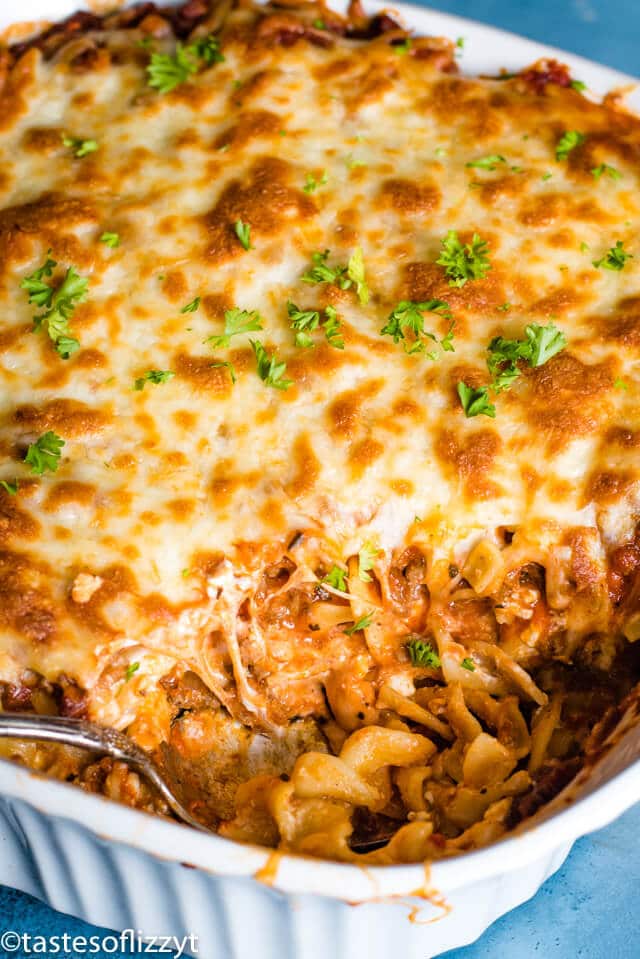 Lasagna Noodle Casserole Dinner Recipe With Beef Cheese Noodles