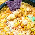 Mexican Street Corn Dip with nachos