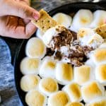 Smore's Dip with pretzels