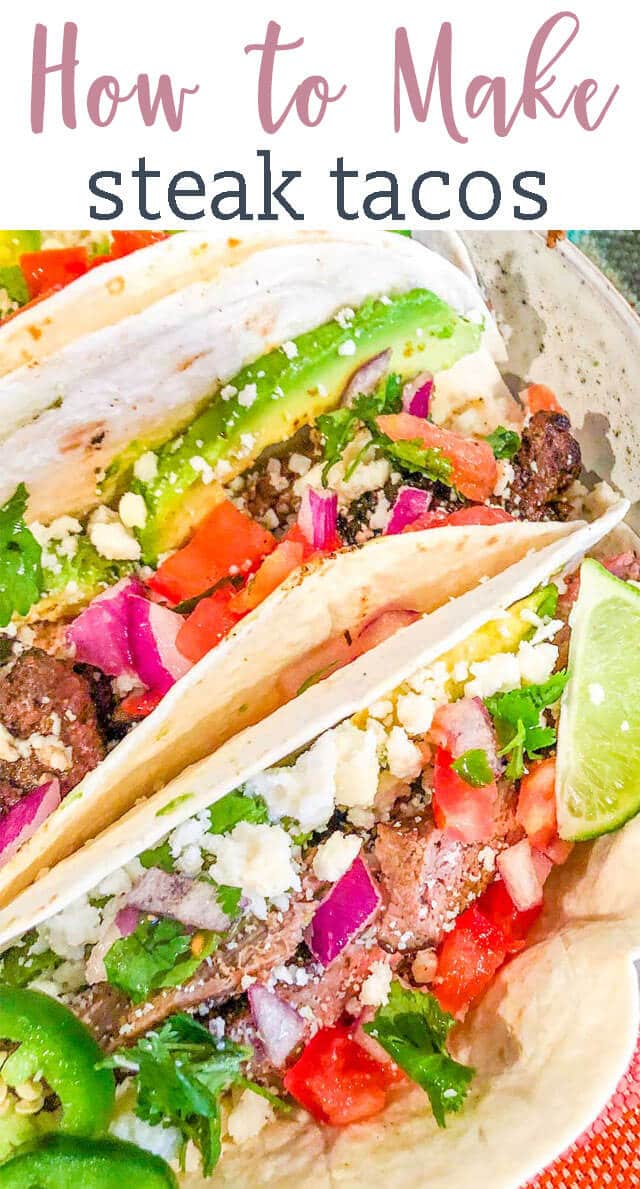 A close up of a plate of food, with Steak and Taco