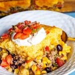 Easy Tamale Pie with fresh salsa