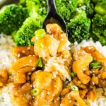 Teriyaki Chicken Recipe closeup with sesame seeds