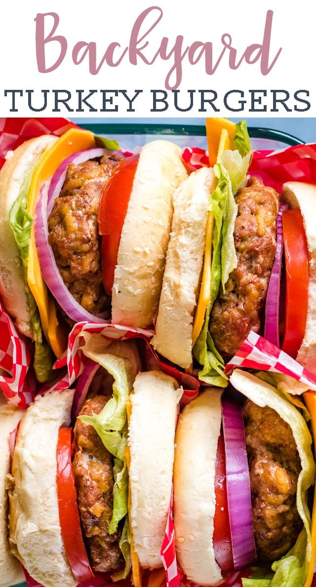 Need a quick dinner? Try these Backyard Burgers. They are homemade burgers perfectly seasoned with just 2 ingredients. It's an easy, high protein dinner. #TURKEY #BURGERS #TURKEYBURGERS #SANDWICH #GRILLING  via @tastesoflizzyt