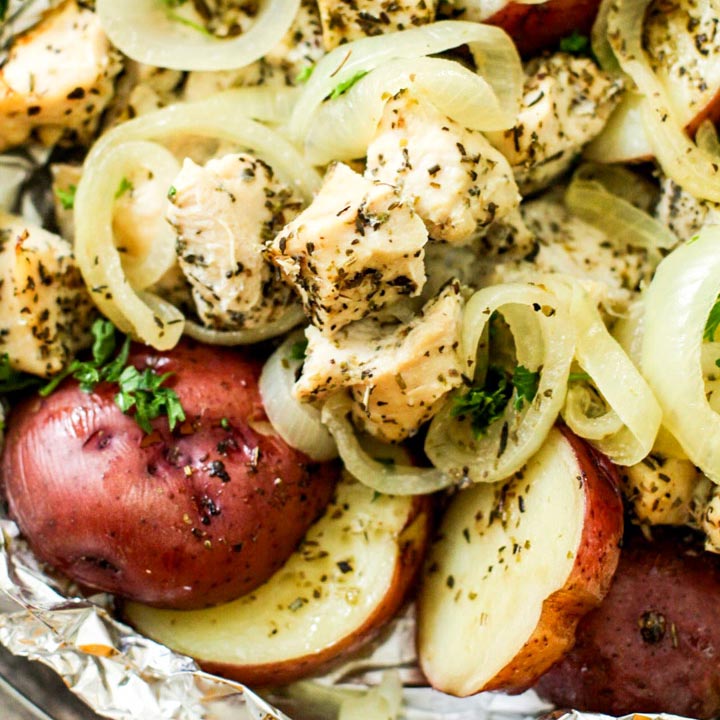 Chicken and Potato Foil Packets-image
