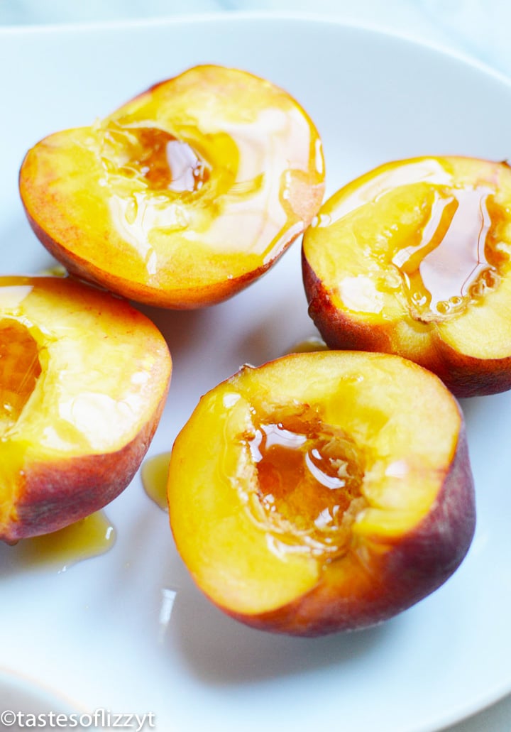 peaches with maple syrup