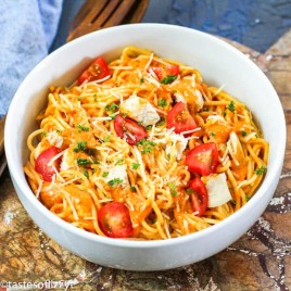 Roasted Pepper Pasta Sauce in a bowl