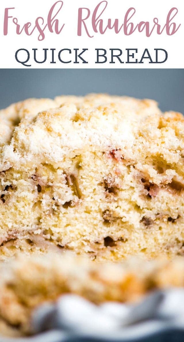 A close up of rhubarb bread