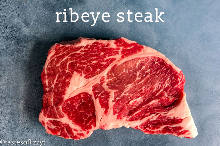 raw ribeye steak