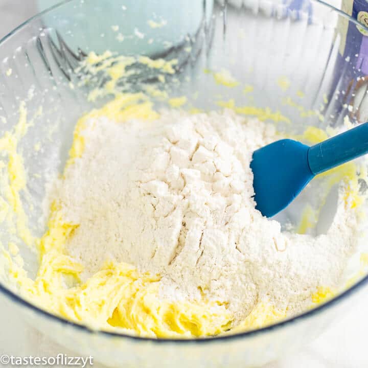 creamed butter with flour on top