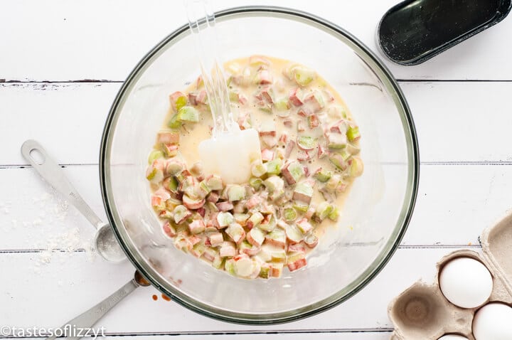 rhubarb in a bowl