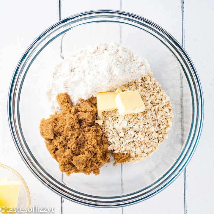 streusel ingredients in a bowl