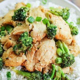 chicken and broccoli over rice