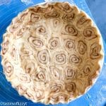 Cinnamon Roll Pie Crust in pie plate