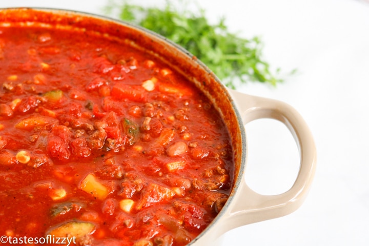 soup simmering in a pot