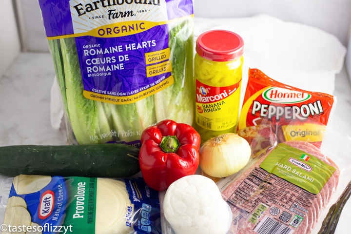 ingredients for italian sub salad