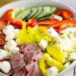 italian sub salad recipe with fresh mozzarella