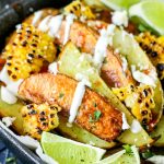 Loaded Mexican Potato Wedges with fresh limes