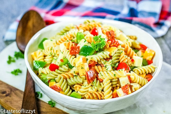 pasta salad in a bowl