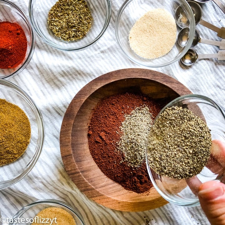 Homemade Taco Seasoning with black pepper