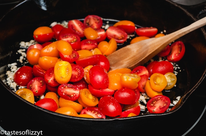 tomatoes in a skillet