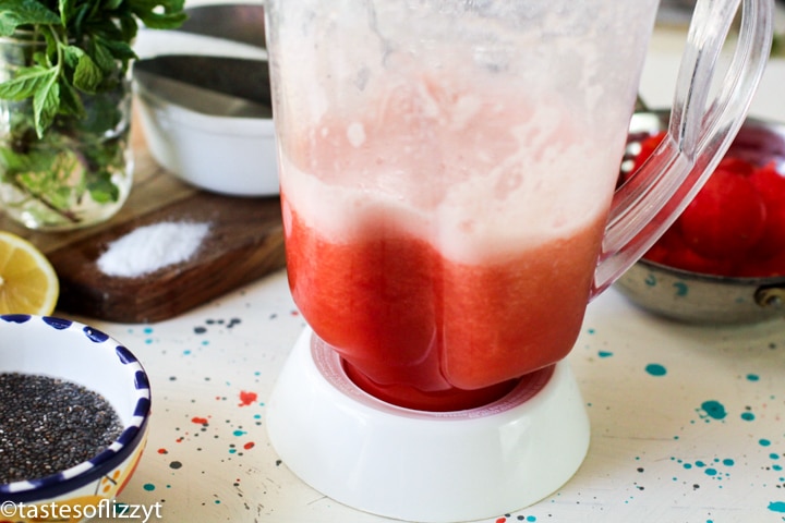 watermelon in a blender