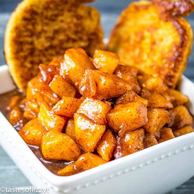 Cinnamon Fried Apples in a bowl