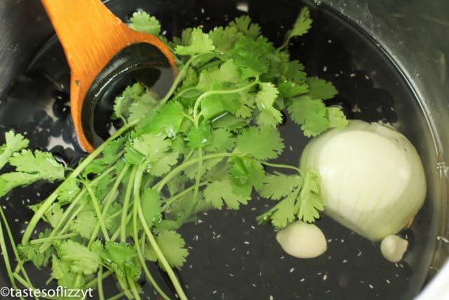 cilantro in water