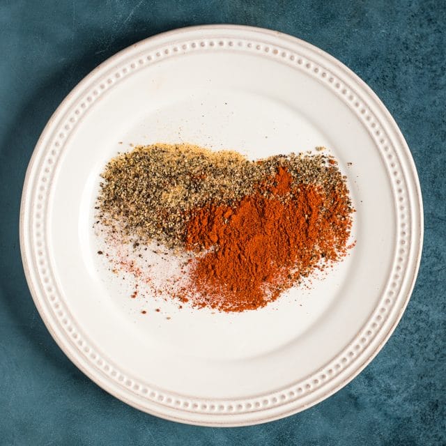 spices on a plate