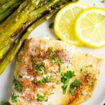 Lemon Garlic Butter Salmon with asparagus