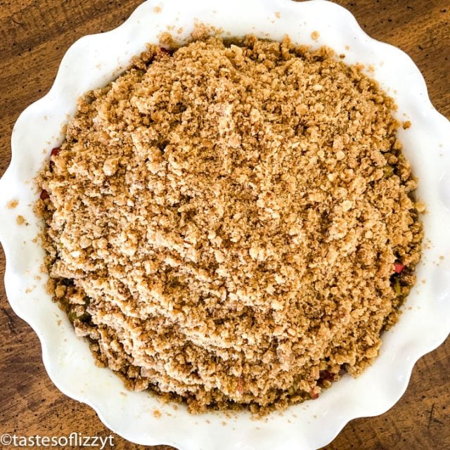 unbaked rhubarb crisp