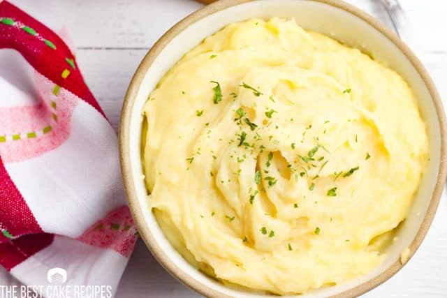 Slow Cooker Mashed Potatoes with parsley